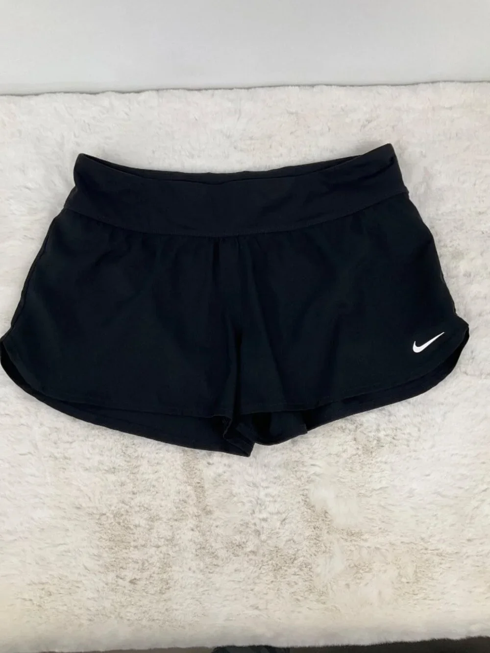 Nike size Medium Women's swim/run shorts attached panty Black - Picture 2 of 6